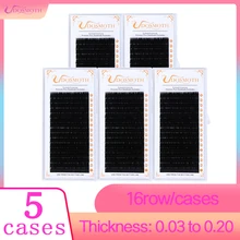 5 лотков накладные ресницы, наращивание ресниц натуральные норковые ресницы, индивидуальные ресницы для макияжа ресниц