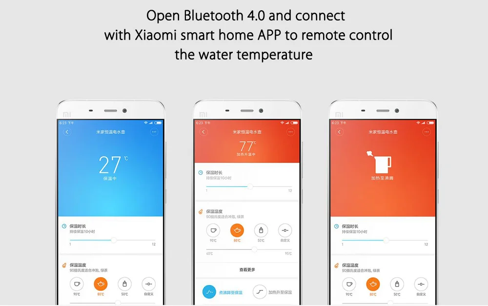 Xiao mi Электрический чайник умный постоянный контроль температуры воды mi home 1.5L Теплоизоляционный чайник мобильное приложение mi jia