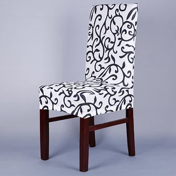 

Flower Printing Removable Chair Cover Big Elastic Slipcover Modern Kitchen Seat Case Stretch Chair Cover For Banquet