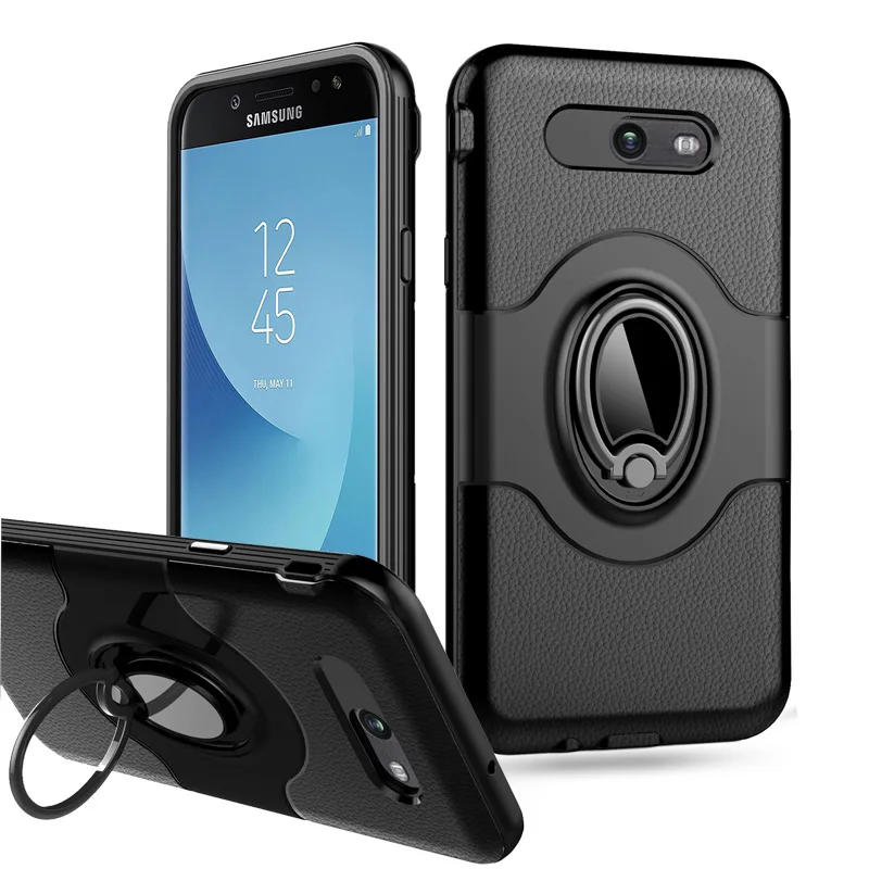 

360 degrees Adjustable Ring Stand Grip Shock Absorbing case for Samsung Galaxy J7 Prime/J7 V/Galaxy Halo/J7 2017/J7 Perx