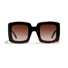 MINCL/большие квадратные солнцезащитные очки, толстая оправа,, черные, леопардовые, синие, розовые, прозрачные солнцезащитные очки для женщин, прямоугольные, FML