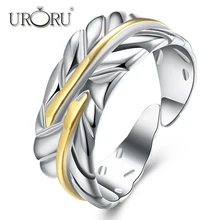 

URORU Rings, Gold Filled Ring Women Men Finger Rings Lady Jewelry Vintage Wedding Rings For Women Birthday Stone Gifts