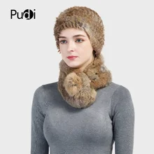 Aorice SF724 women's real Rex rabbit fur hats&scarves sets brand new 2017 genuine fur hat scarf sets 3 colors