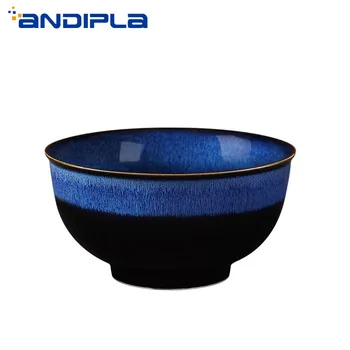 

Japanese Style Retro Ramen Bowl Creative Restaurant Dinnerware Household Ceramic Bowl Fruit Salad Mixing Bowls Kitchen Container