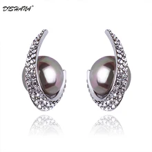 Невероятным! Модные женские белые блестящие высококачественные Винтажные серьги-гвоздики оптом(E0216