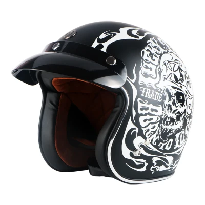 TORC винтажный мотоциклетный шлем для мотокросса Capacete Casco с открытым лицом jet DOT, Capacete - Цвет: Color 6
