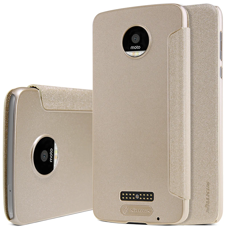 

Nillkin Frosted Sparkle Flip Case For Motorola Moto Z matte Leather Cover