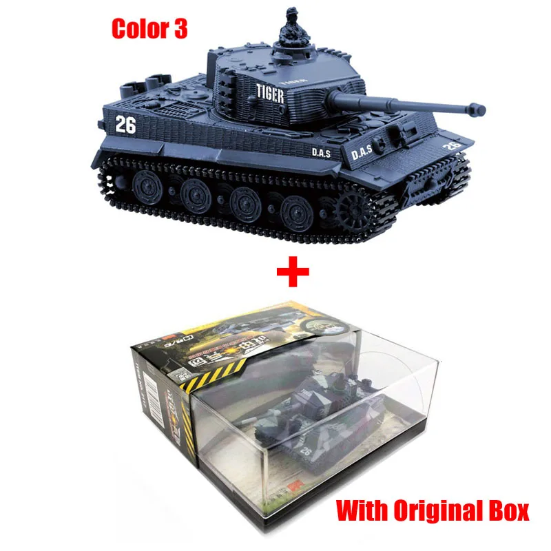14CH 1: 72 rc Танк Игрушка Great Wall 2117 пульт дистанционного управления Танк Мини Тигр боевой танк игрушка лучший рождественский подарок для детей - Цвет: Color 3 With Box