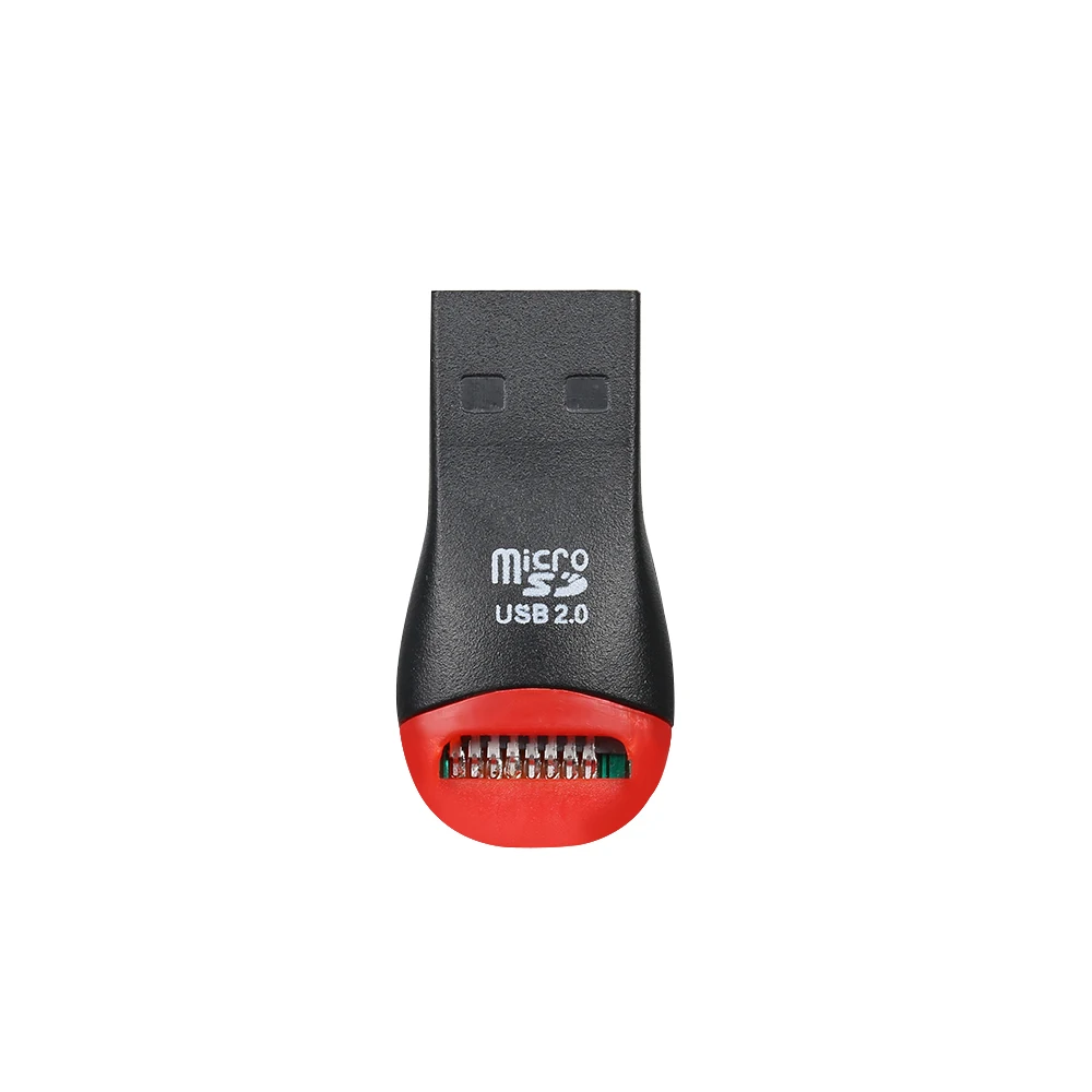 Кардридер TF(Micro SD) USB 2 0 компактный портативный черного и красного цветов
