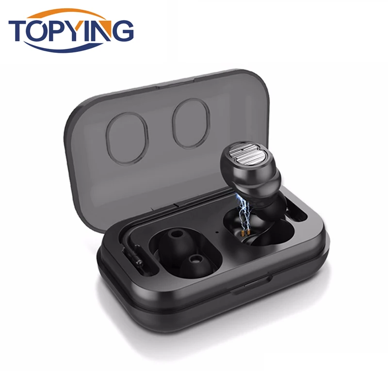 

TWS Bluetooth Wireless Earbuds Mini Invisible HiFi Stereo Wireless Headset Earphone for Iphone Built Mic Charging Box IPX5 DSP