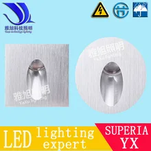 CP светодиодный светильник для лестниц, встраиваемый лестничный светильник, 1 Вт, 3 Вт, настенный лестничный светильник, квадратная круглая настенная лампа, AC85-265v, 12 В постоянного тока, 24 В