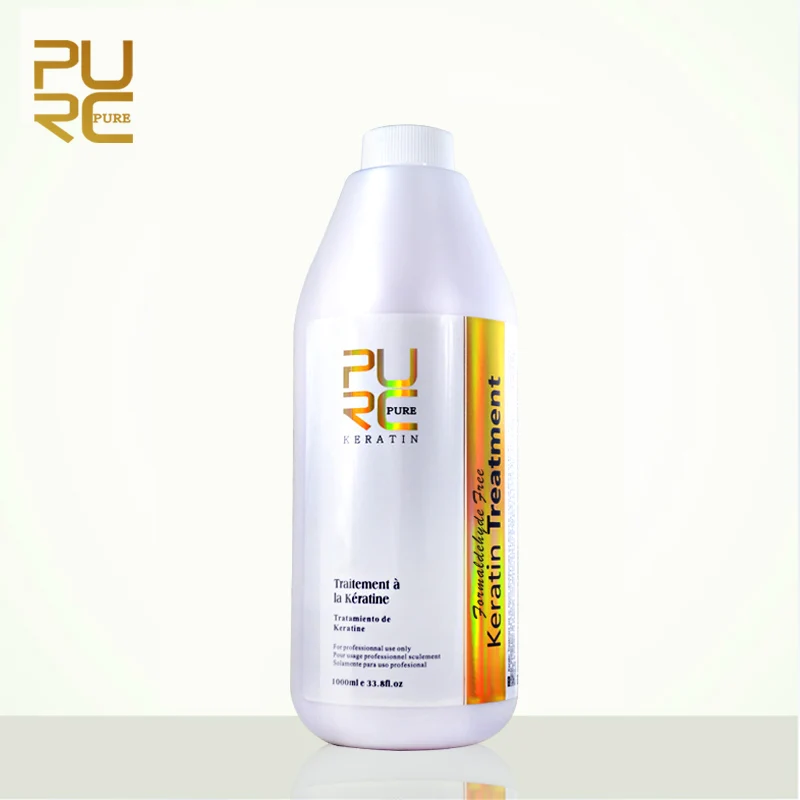 PURC 1000ml Brazilian Keratin Hair Treatment Repair damaged hair straighten Formaldehyde Free Hair Care Product Free Shipping