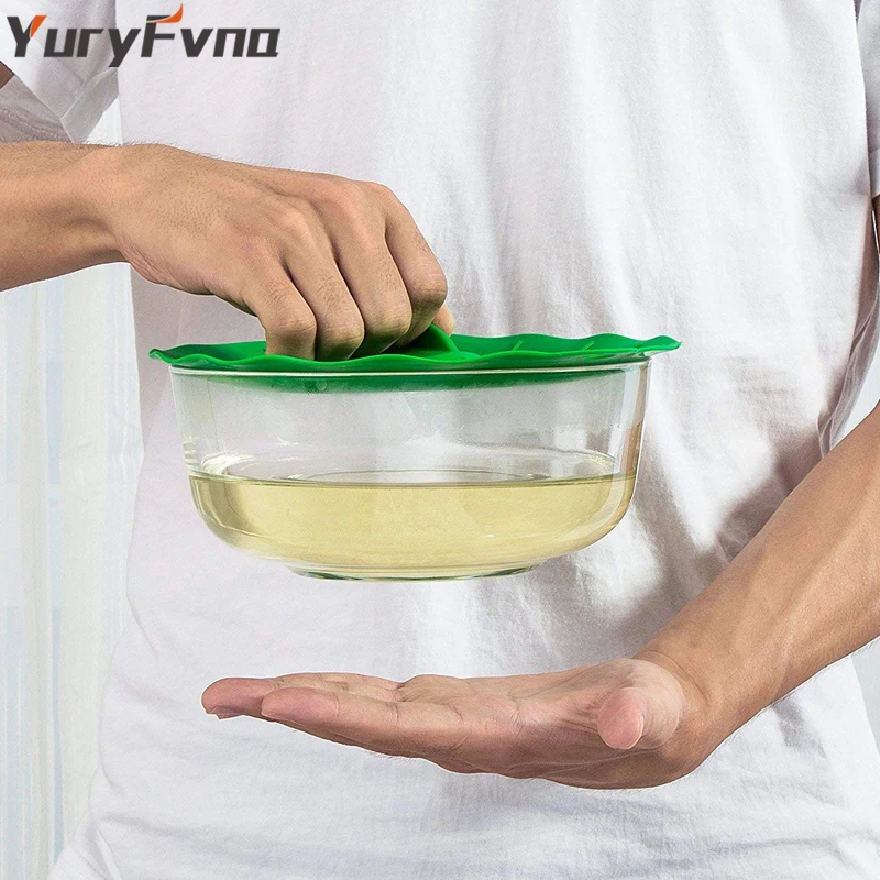 

YuryFvna Silicone Bowl Lid Reusable Colorful Suction Seal Cover Airtight Seal Salad Bowl Cover Suction Lid Keep Food Fresh
