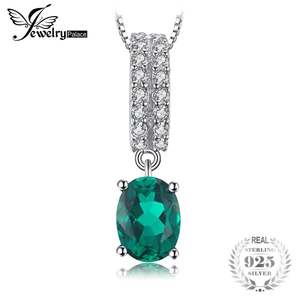 Jewelrypalace Bornstone 14Ct Oval Nano Russian Simulated Emerald Pendant Necklaces 925 Sterling Silver Not Include A Chain huismerk kopen in de aanbieding Jewelrypalace Bornstone 14Ct Oval Nano Russian Simulated Emerald Pendant Necklaces 925 Sterling Silver Not Include A Chain huismerk kopen in de aanbieding