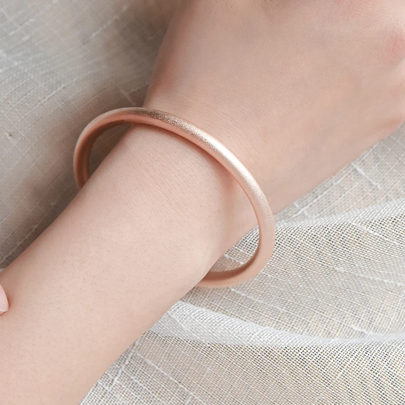 

Wuli&baby Alloy Frosted Rose Gold Color Bangle Women's Fashion Jewelry