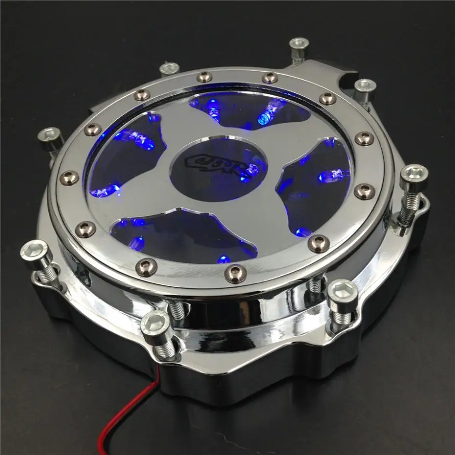 For Motorcycle Honda CBR1000RR 2004 2007 CHROME Blue LED Billet Engine Stator cover see through ... For Motorcycle Honda CBR1000RR 2004 2007 CHROME Blue LED Billet Engine Stator cover see through ...