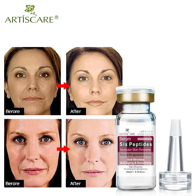

ARTISCARE Six Peptide Serum Anti-Aging Moisturizing Anti Wrinkle Whitening Face Essence Liquid Facial Argireline Cream Skin Care