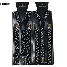 Новая мода 2,5 см широкие подтяжки с музыкальными нотами для мужчин и женщин