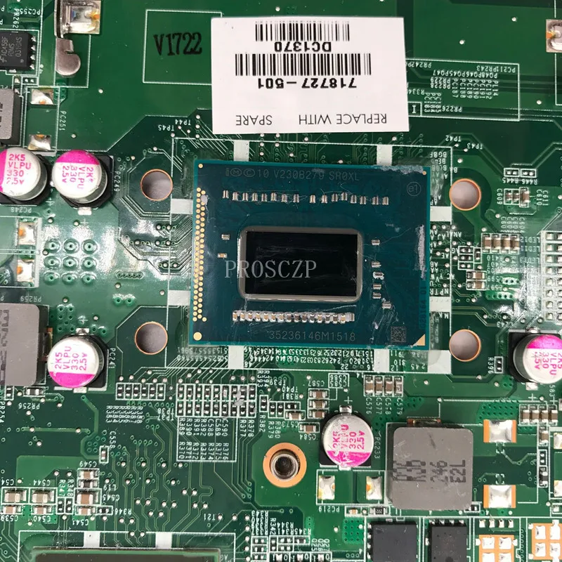 Для 14-B материнская плата для ноутбука 718727-501 DA0U33MB6D0 с SR0XL I5-3337U ЦП работает хорошо