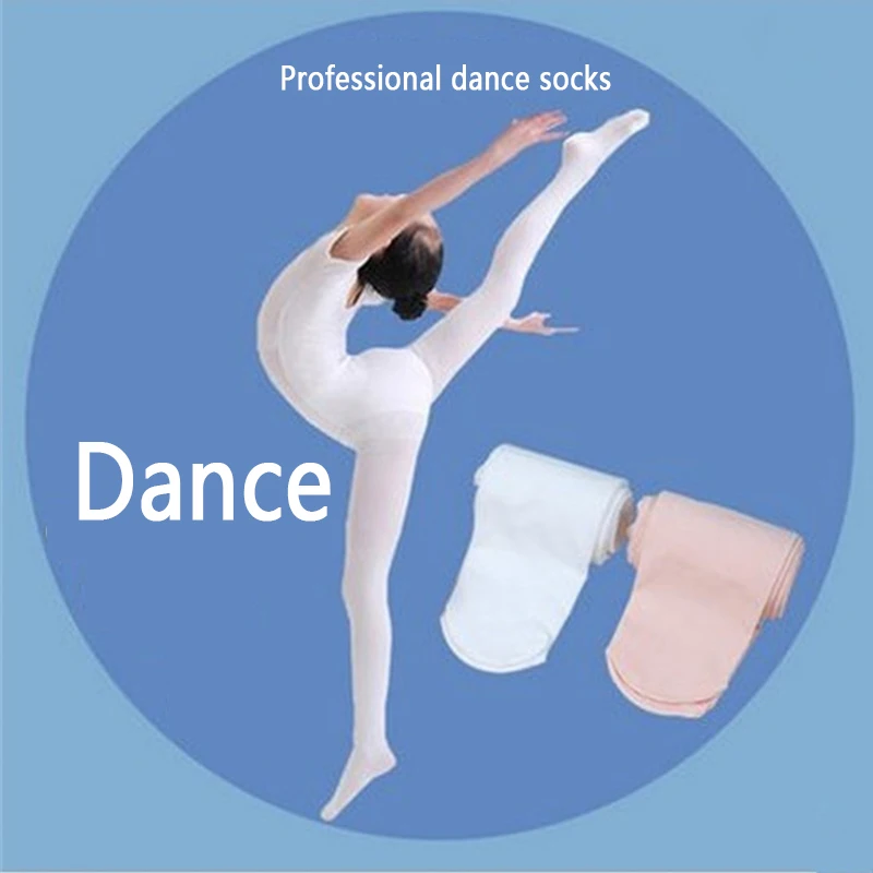 

Children White Tight Professional Dance Stocking 80D Pantyhose Girly tights Black Stocking For Performance