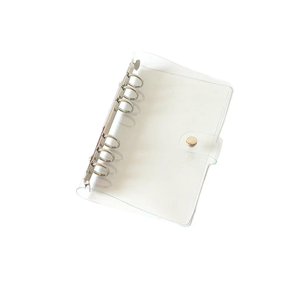 

A5 A6 A7 Standard 6 Holes Clear Soft PVC Notebook Cover Protector Round Ring Binder Loose leaf Folder