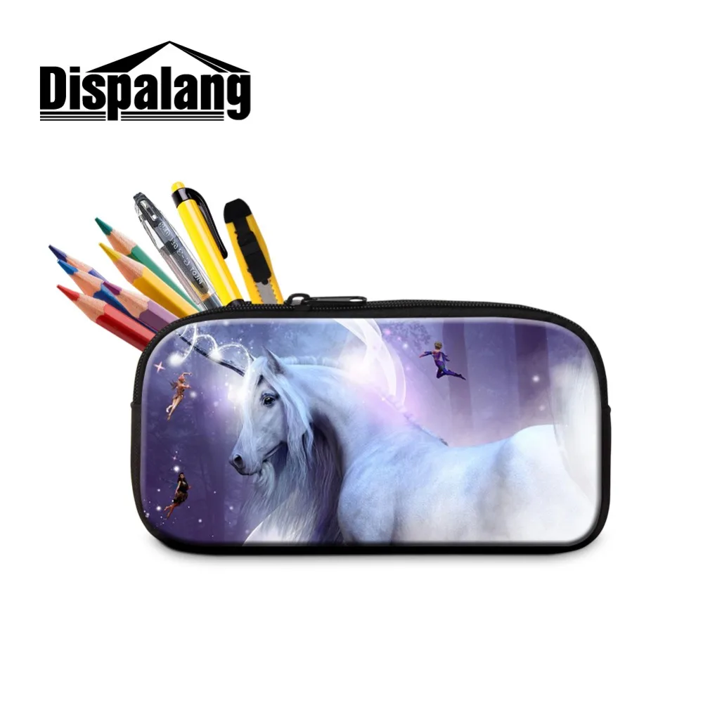 

Dispalang Pen Cases Storage Beautiful Unicorn Printed Cosmetic Pencil Box Bag Polyester School Supply for Girl Child Stationery