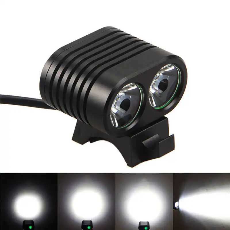powerful led flashlight 2x XM-L2 LED lanterna bicicleta Head Headlight+ Rear light lanterna led bike laser pointer #4S10 (2)
