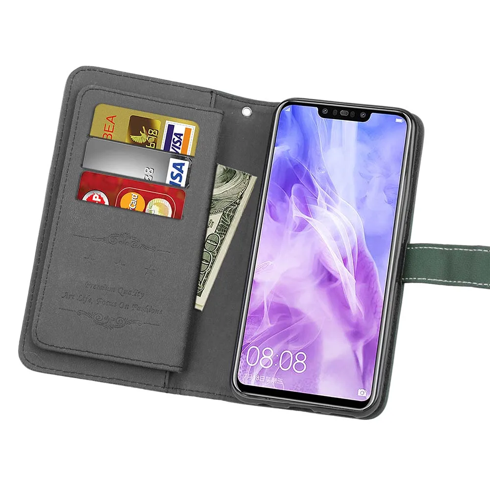Роскошный кожаный чехол для huawei Nova 2 Кошелек Сумки для huawei Nova 2 PIC-AL00 9 Слот для карт откидная крышка для huawei Nova 3i