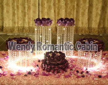 

4pcs Medium Size Party Crystal Cake Stand -Wedding decoration-Wedding Centerpiece- Wedding Cake cupcake display