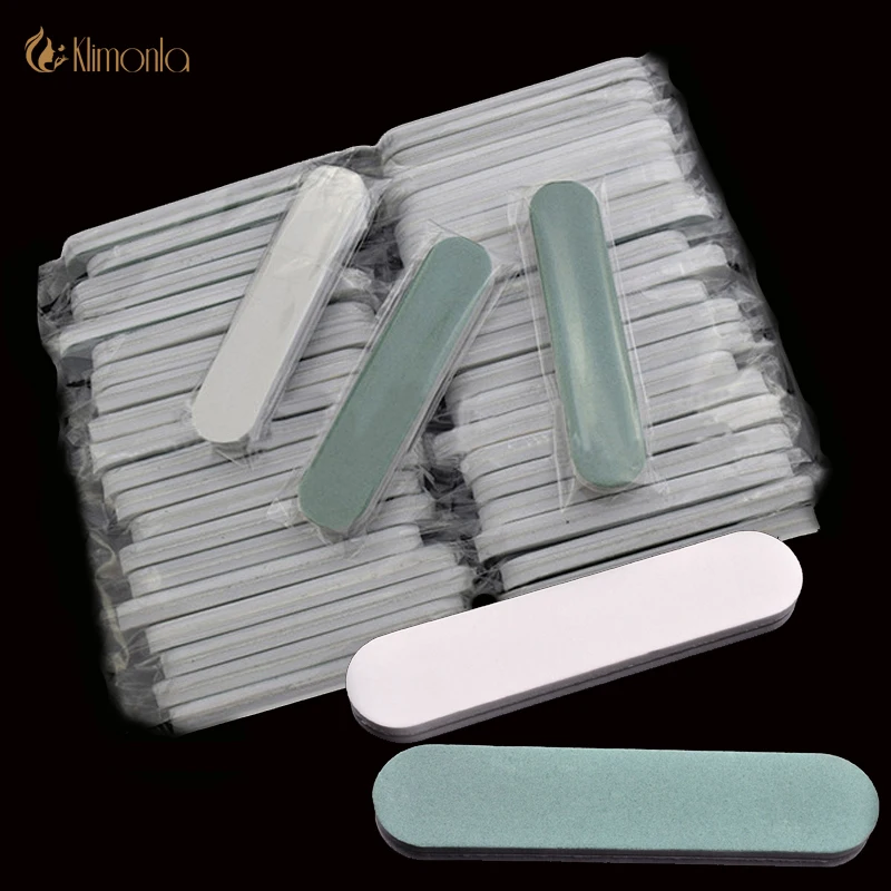 

100pcs Green Nail Art Buffer Block File Mini Double-sided Nail Sanding Polish Sandpaper Manicure Pedicure Nail Art Buffing Tools