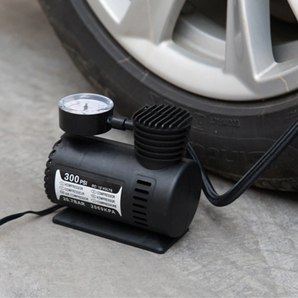 

Car Mini Electric Inflation Pump Portable Tyre Air Inflator 300PSI Auto Compressor Pump for Car Bicycle Motorcycle Basketball