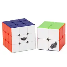 Набор скоростных кубиков Cyclone Boy включает в себя 2x2x2 3x3x3 Stickerless Magic Cube Puzzle Twist Toy ABS ультра-гладкая профессиональная многоцветная