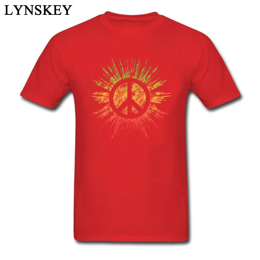 Men Tops Tees Fashionable Summer T-Shirt Cotton Fabric O-Neck Short Sleeve Cool Rasta Peace Sign Sweatshirts Top Quality Rasta Peace Sign red