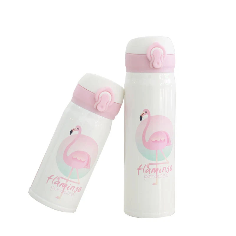 

350ml 500ml Colorful Fruit Flamingo Travel Mugs Coffee Tea Vacuum Insulated Thermal Cup Bottle Drink Bottle Car Thermos