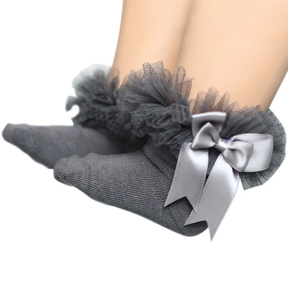 

Cute Baby Girls Frilly Lace Low Cut Ankle High Cotton Tutu Socks Princess Wedding Party Socks M09