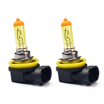 

2Pcs Car Fog Light Bulb Yellow Amber Quartz Halogen 12V 55W 3000K Auto Lamp Quartz Glass Headlight Car Bulbs Lamps 2019 New 9005