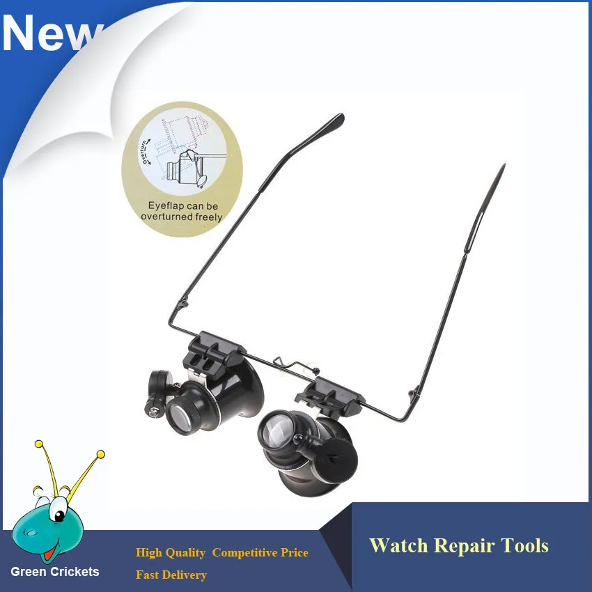 20X magnifying glass with light for Watch Repair ,Plastic Head lens