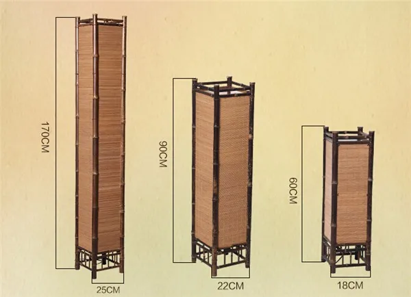 Artesanato de Bambu do Vintage Noite em pé Decoração do Quarto Lâmpada Assoalho Japão Estilo Bambu Luminárias Moderna E27 Casa 2 bamboo floor lamps