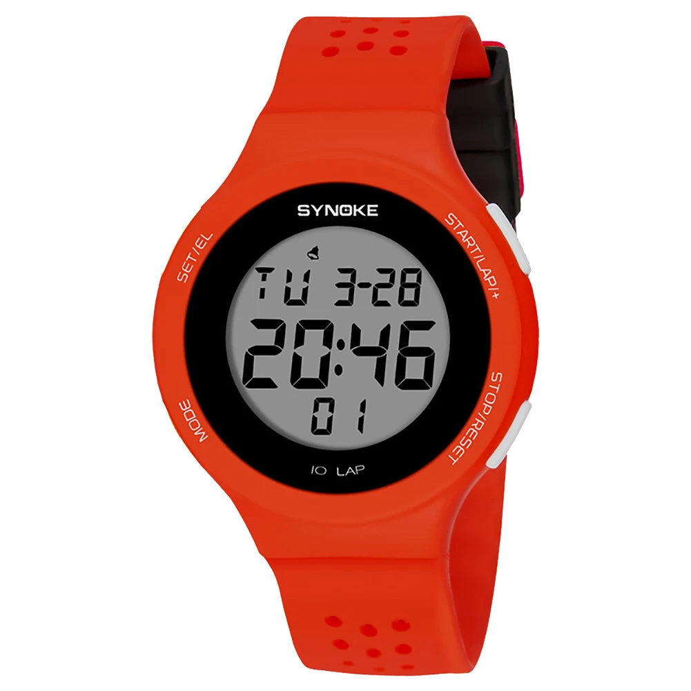 Модные Спортивные Мужские Женские часы водонепроницаемые с будильником и секундомером цифровые наручные часы для мужчин подарок