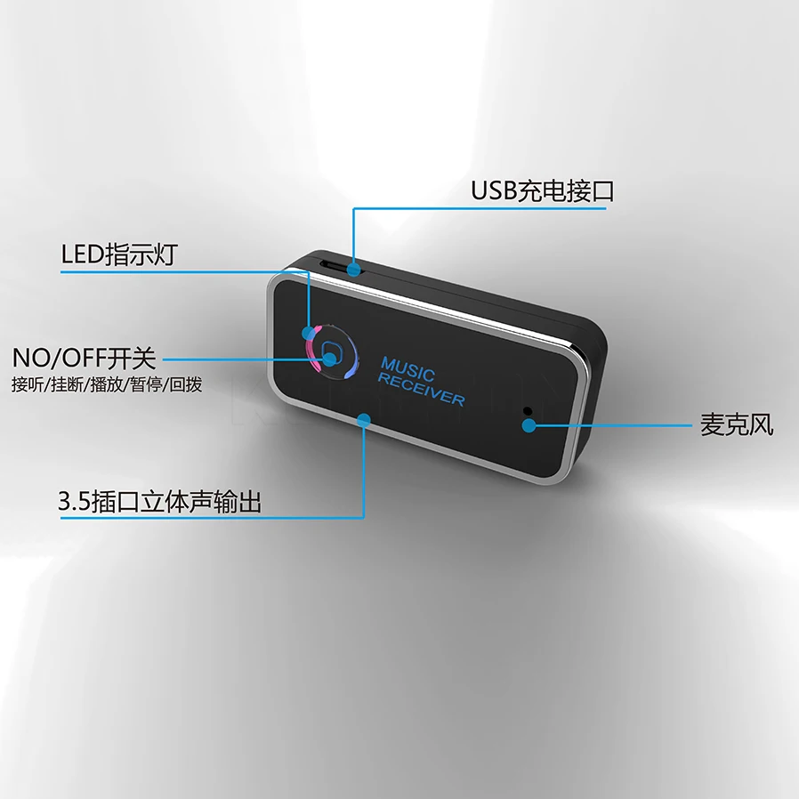 Bluetooth приемник Kebidu 3 5 мм автомобильный комплект mp3 плеер аудиоприемник A2DP стерео