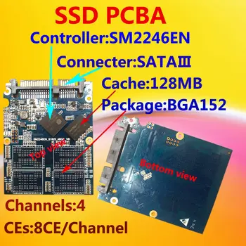 

ETPCBAKIT SM2246EN SSD PCBA Kits, SM2246EN Controller ,SATA3 SSD DIY Kits, 4channels. 8CE SSD PCBA ,DRAM128MB, BGA152/BGA132