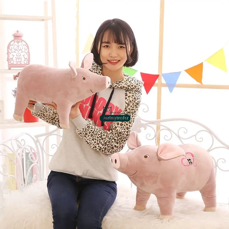 Dorimytrader New Cute 70cm Big Emulational Animal Pig Plush Toy 28inches Stuffed Soft Cartoon Pigs Doll Pillow Baby Present DY61601 (25)