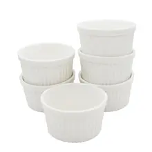 4oz/120ml cerámica Ramekins porcelana Souffle Cup paquete de 6