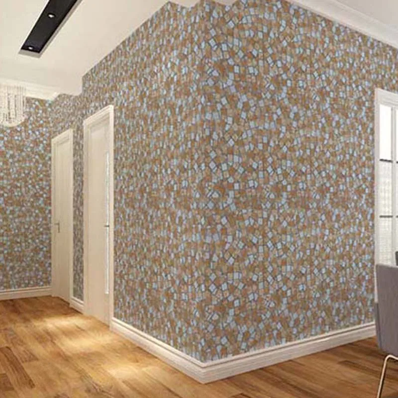 

Wallpapers Modern Mosaic Wallpaper Brick Vinyl Wall Paper Roll Bar Restaurant Coffee Shop Bedroom Living Room Backdrop Rustic