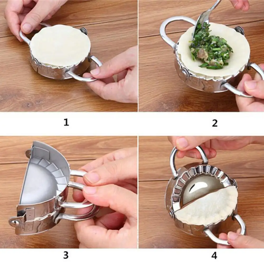 

Dumpling Tools Jiaozi Maker Mould Eco-Friendly Pastry Stainless Steel Kitchen Tools Dough Cutter for Kitchen Making T