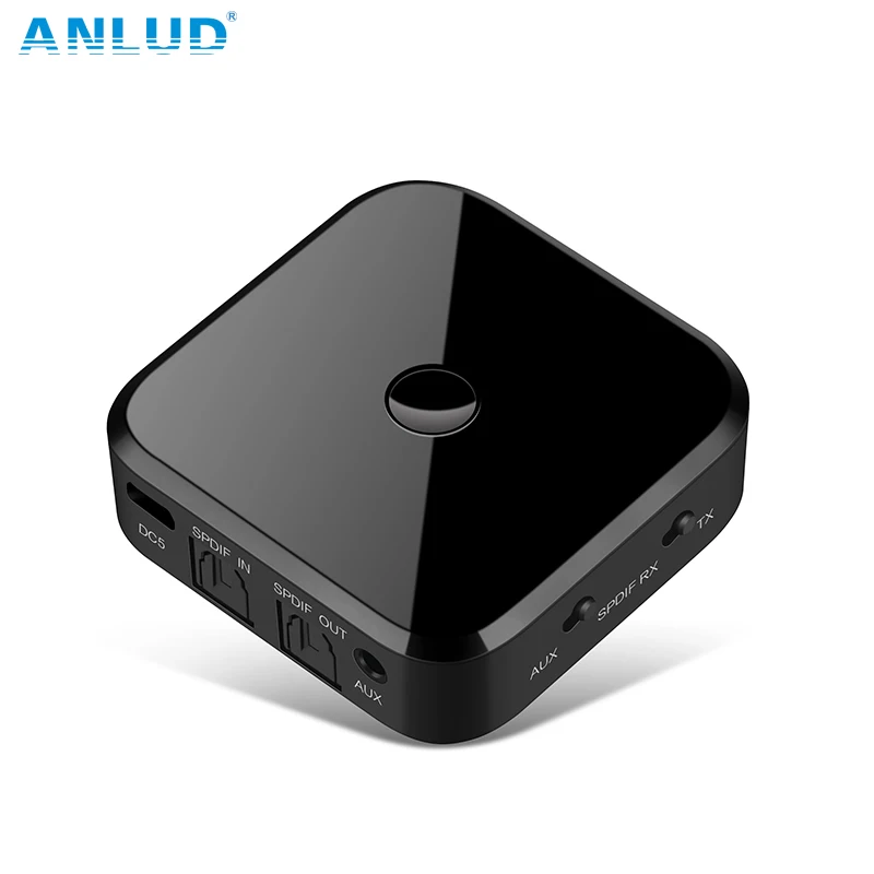 

ANLUD Bluetooth Transmitter and Receiver 2in1 SPDIF Audio Adapter CSR BC8670 V4.1 APTX Low Latency Music Stereo For TV Speaker
