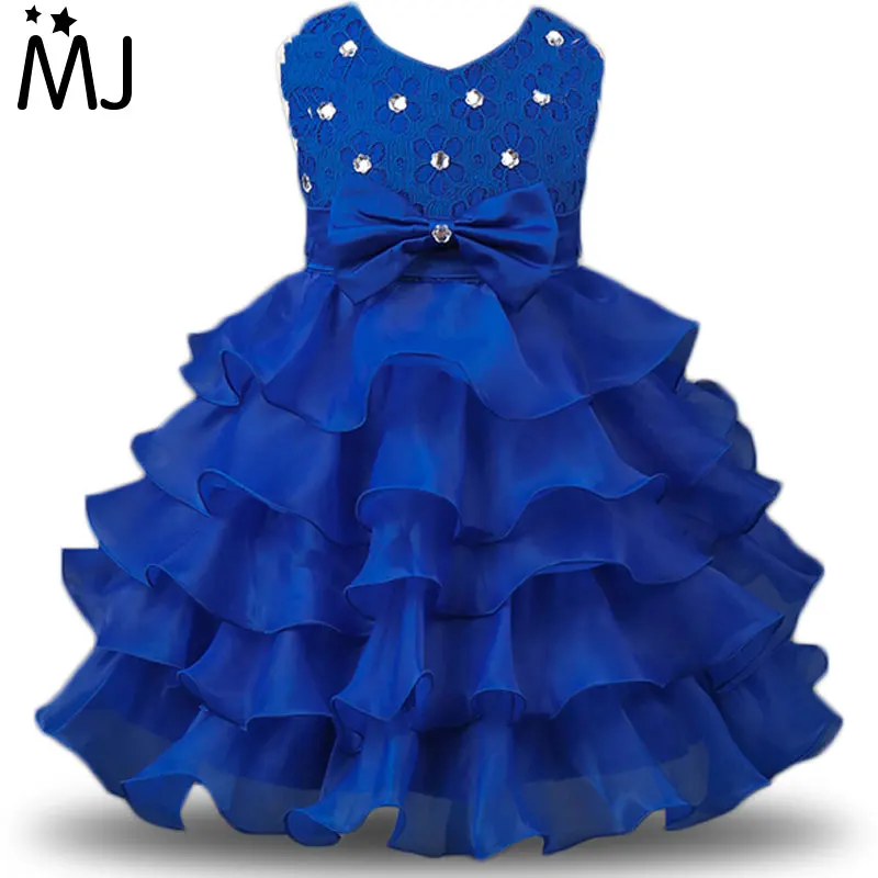 Kids Prom Party Gowns Designs Children Clothes Kids Formal Dresses for Girls Wedding Lace Tulle Christmas