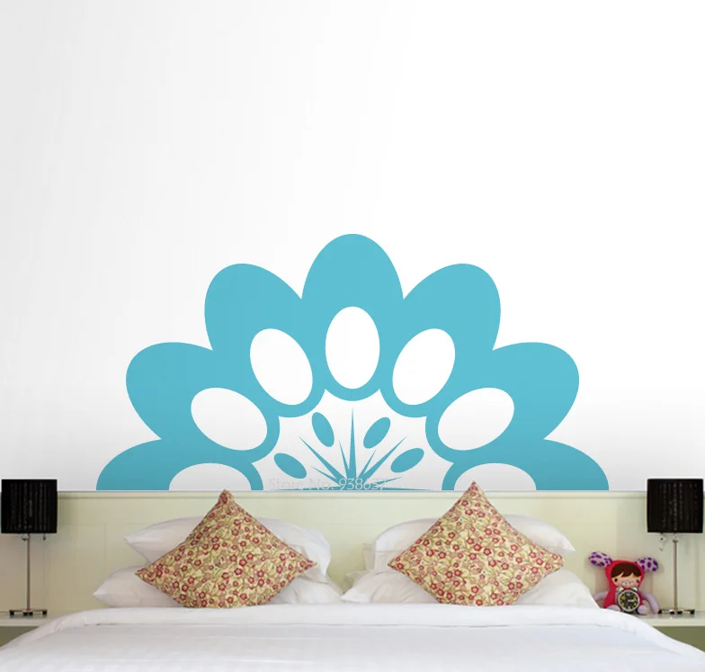 Abstract Headboard Flower Wall Decal Home Decor Bedroom Strong Adhesive