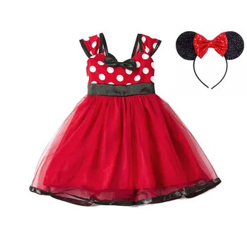 Baby Girls Minnie Mickey Dress Kids Mini Mouse Costume Toddler Children Party Birthday Ballet Clothes Princess Summer Dresses 2