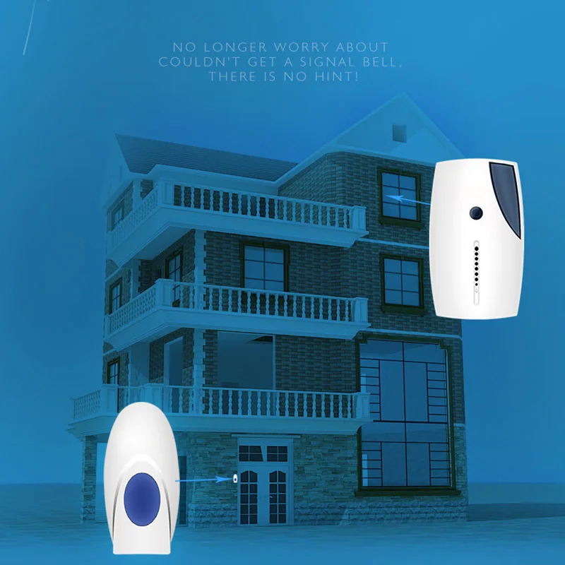 

Portable Wireless Door Bell 32 Chime Ring Tune Home Cordless 150M Range Digital Doorbell Device LB88
